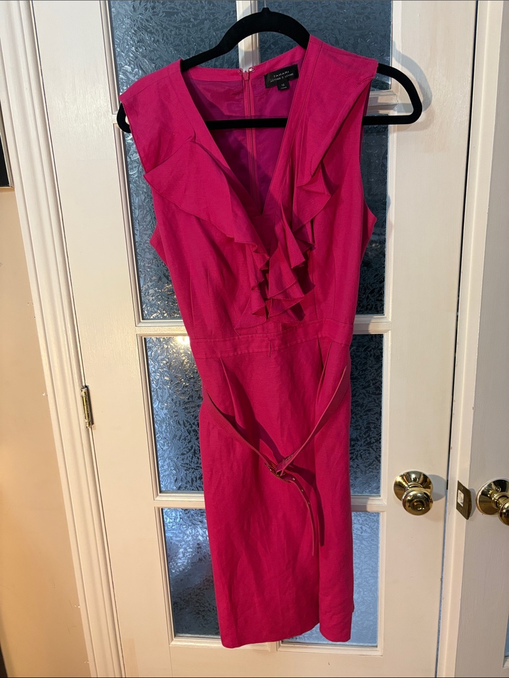 Tahari linen dress size 10 EUC